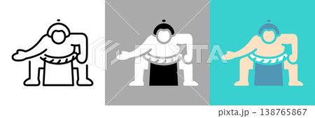 相撲の力士アイコン 138765867