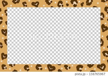 A gal-style brown leopard print frame 138765967