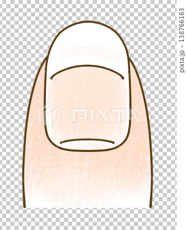 ゆるめシンプルなオーバル型の爪　アナログ風 138766163