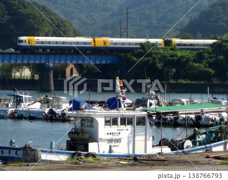 2008.9.12 内房線湊川橋梁 255系特急さざなみ号 138766793