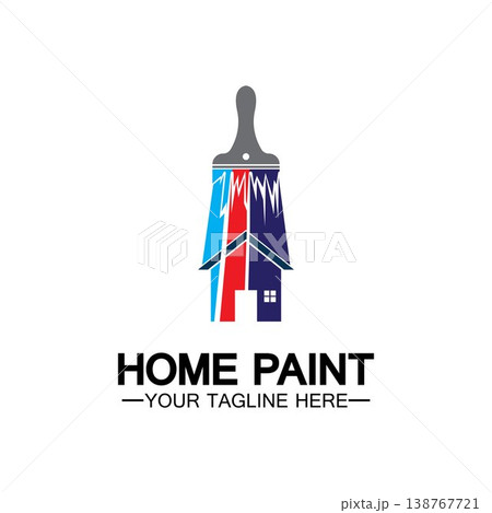 Home Painting Vector Logo Design.Home House Painting Service Coloring Logo Design Template.House painting service, decor and repair multicolor icon Vector logo. Home Painting Vector Logo Design.Home House Painting Service Coloring Logo Design Template.House painting service, decor and repair multicolor icon Vector logo. 138767721