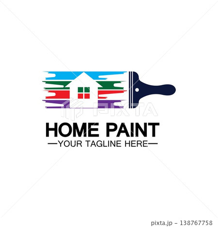 Home Painting Vector Logo Design.Home House Painting Service Coloring Logo Design Template.House painting service, decor and repair multicolor icon Vector logo. Home Painting Vector Logo Design.Home House Painting Service Coloring Logo Design Template.House painting service, decor and repair multicolor icon Vector logo. 138767758