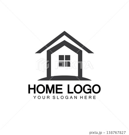 Home logo icon vector illustration design template.Home and house logo design vector, logo , architecture and building, design property , stay at home estate Business logo. 138767827