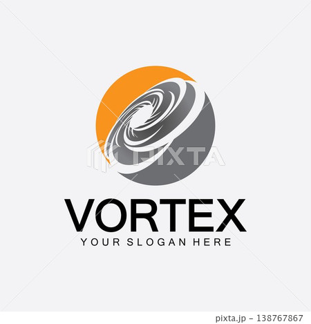 Vortex logo symbol icon illustration design vector.Tornado, vortex, hurricane logo design elements 138767867