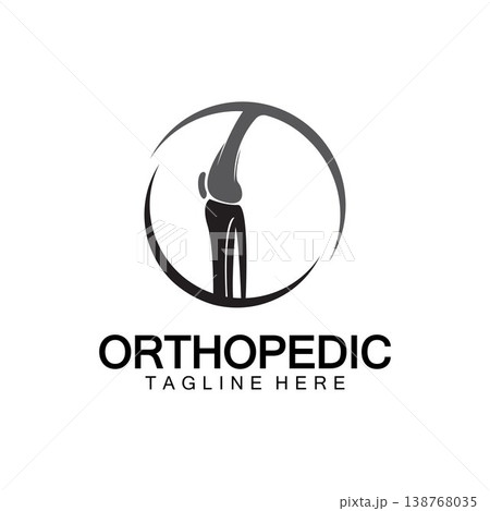 Orthopedic Health Bone Logo vector illustration Design template,Knee Bone Logo designs concept, Health Bone logo symbol icon Orthopedic Health Bone Logo vector illustration Design template,Knee Bone Logo designs concept, Health Bone logo symbol icon 138768035