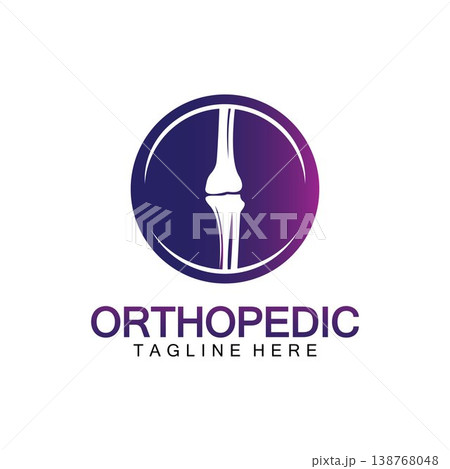 Orthopedic Health Bone Logo vector illustration Design template,Knee Bone Logo designs concept, Health Bone logo symbol icon 138768048