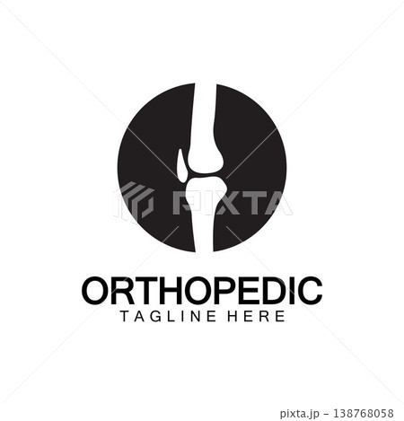 Orthopedic Health Bone Logo vector illustration Design template,Knee Bone Logo designs concept, Health Bone logo symbol icon Orthopedic Health Bone Logo vector illustration Design template,Knee Bone Logo designs concept, Health Bone logo symbol icon 138768058