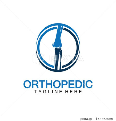 Orthopedic Health Bone Logo vector illustration Design template,Knee Bone Logo designs concept, Health Bone logo symbol icon 138768066