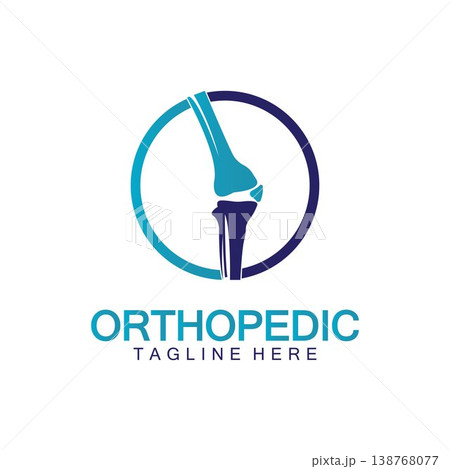Orthopedic Health Bone Logo vector illustration Design template,Knee Bone Logo designs concept, Health Bone logo symbol icon 138768077