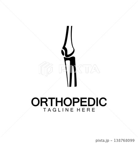 Orthopedic Health Bone Logo vector illustration Design template,Knee Bone Logo designs concept, Health Bone logo symbol icon 138768099