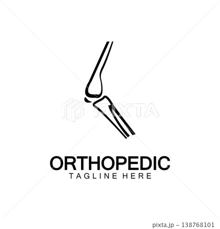 Orthopedic Health Bone Logo vector illustration Design template,Knee Bone Logo designs concept, Health Bone logo symbol icon 138768101