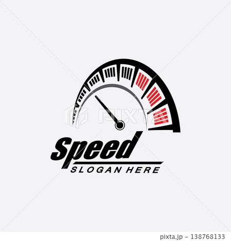 Speed logo design, silhouette speedometer symbol icon vector,speed Auto car Logo Template vector illustration icon design 138768133