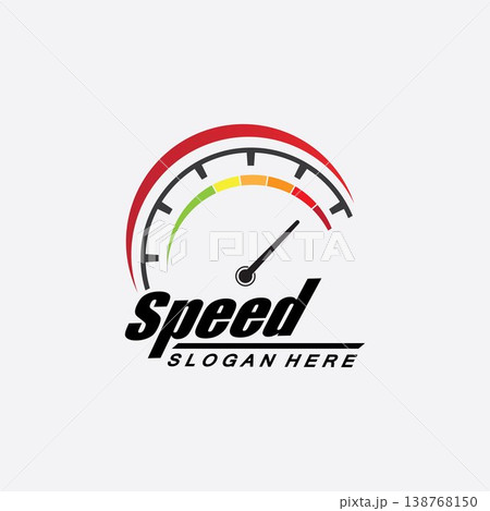 Speed logo design, silhouette speedometer symbol icon vector,speed Auto car Logo Template vector illustration icon design 138768150