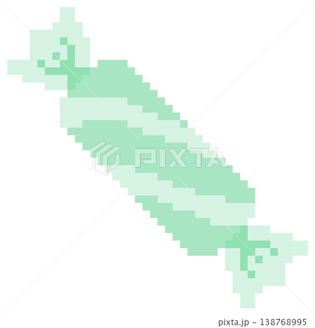 Mint Pixel Wrapped Candy Vector Cute 8 Bit Retro Sweet Illustration Mint Pixel Wrapped Candy Vector Cute 8 Bit Retro Sweet Illustration 138768995