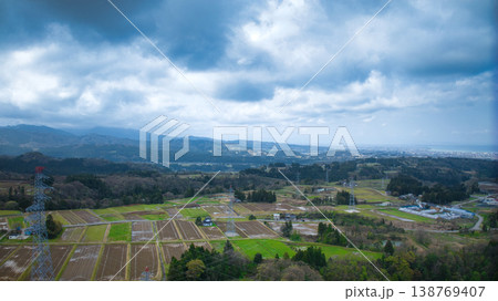 日本の富山県黒部市にある大谷ダム周辺からの様子 138769407