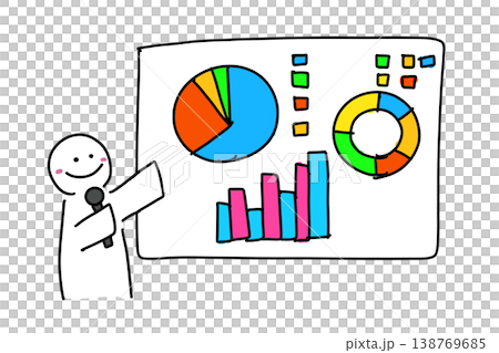 Hand-drawn style illustration of a person giving a presentation, transparent PNG (Variation 1) Hand-drawn style illustration of a person giving a presentation, transparent PNG (Variation 1) 138769685