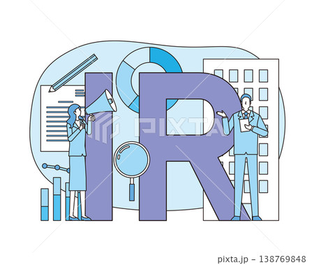 IRの文字とビジネスマン IRの文字とビジネスマン 138769848