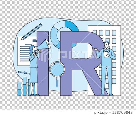 IRの文字とビジネスマン IRの文字とビジネスマン 138769848