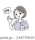 女性看護師の笑顔イラスト1-1 女性看護師の笑顔イラスト1-1 138770010