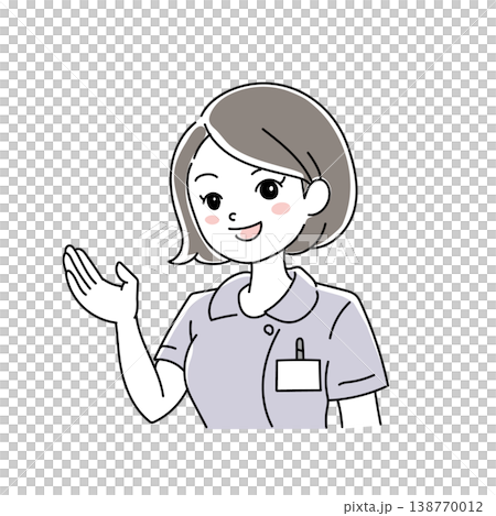面帶微笑的女護士插畫（1-3） 138770012