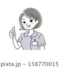 女性看護師の笑顔イラスト1-6 女性看護師の笑顔イラスト1-6 138770015