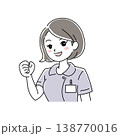 女性看護師の笑顔イラスト1-7 女性看護師の笑顔イラスト1-7 138770016