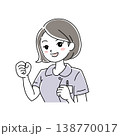 女性看護師の笑顔イラスト1-8 女性看護師の笑顔イラスト1-8 138770017