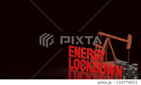Global Energy Lockdown Crisis Concept with Oil Industry Decline 3d render. 138770031