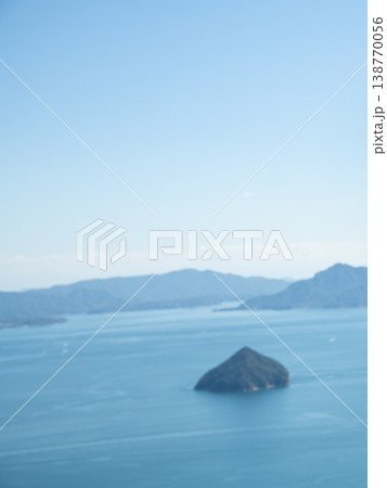 広島県 宮島 弥山から望む瀬戸内海の景色 ぼかし素材 広島県 宮島 弥山から望む瀬戸内海の景色 ぼかし素材 138770056