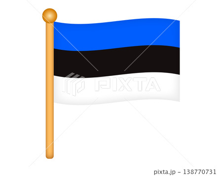 エストニアの国旗のイラスト素材6 エストニアの国旗のイラスト素材6 138770731