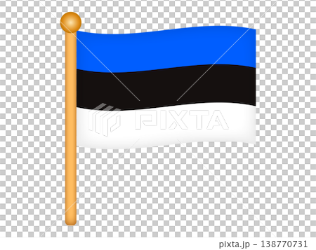 エストニアの国旗のイラスト素材6 エストニアの国旗のイラスト素材6 138770731