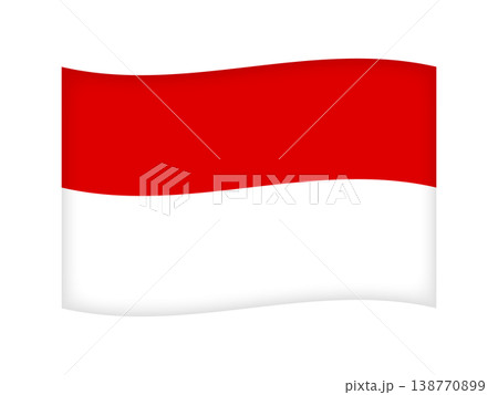 インドネシアの国旗のイラスト素材4 138770899