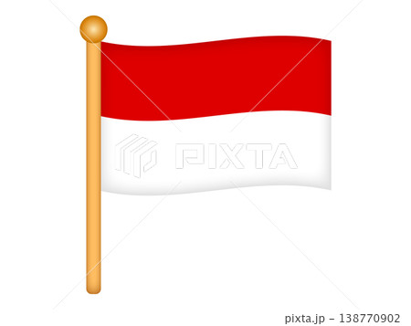 インドネシアの国旗のイラスト素材6 インドネシアの国旗のイラスト素材6 138770902