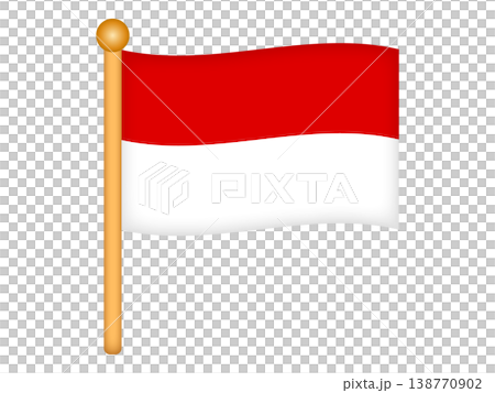 インドネシアの国旗のイラスト素材6 インドネシアの国旗のイラスト素材6 138770902