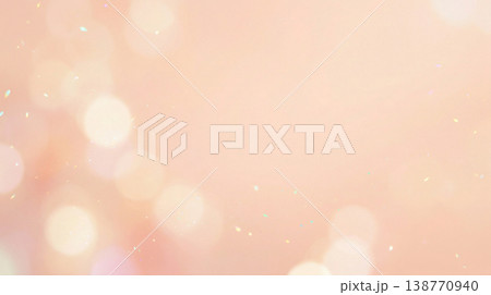 暖色の柔らかなボケと光の粒子の抽象背景 美容や春の華やかなコンセプト素材 Generative AI 138770940