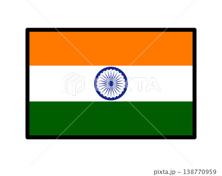 インドの国旗のイラスト素材 インドの国旗のイラスト素材 138770959