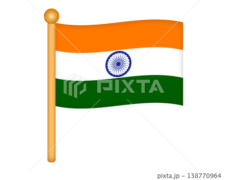 インドの国旗のイラスト素材6 138770964