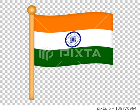 インドの国旗のイラスト素材6 138770964