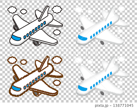 飛機插圖集 138771045