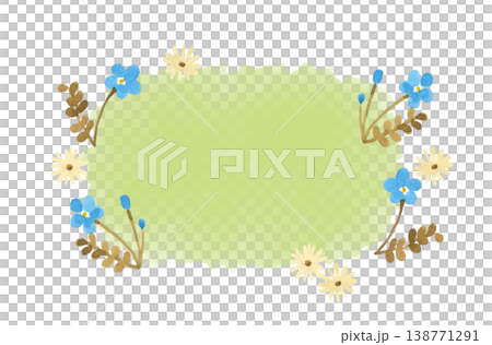 Natural and simple floral frame - hand-drawn watercolor illustration material Natural and simple floral frame - hand-drawn watercolor illustration material 138771291