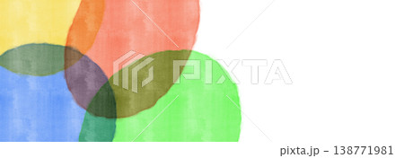 watercolor colorful handmade paper art on white 138771981