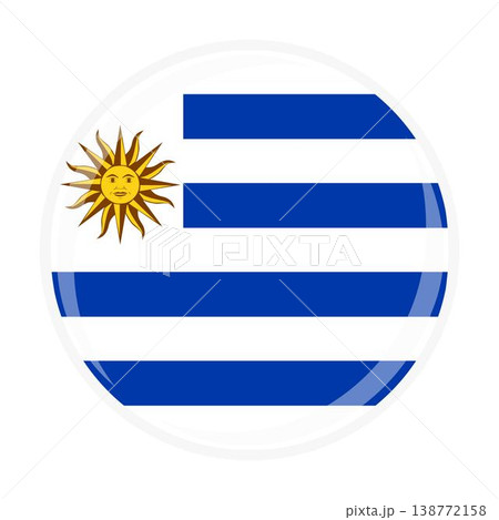 Uruguay national round circle flag emblem official icon Uruguay national round circle flag emblem official icon 138772158