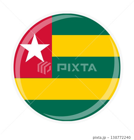 Togo national round circle flag emblem official icon Togo national round circle flag emblem official icon 138772240
