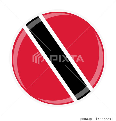 Trinidad and Tobago national round circle flag emblem official icon 138772241