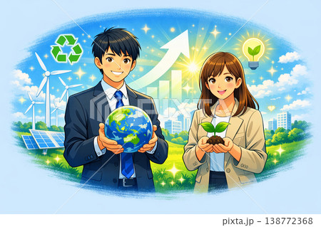 サステナビリティを推進する企業イメージ 138772368
