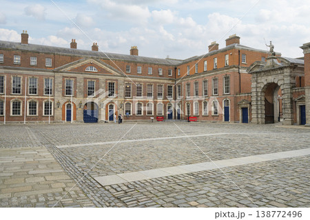 view of the internal courtyard of the castle in Dublin, Ireland view of the internal courtyard of the castle in Dublin, Ireland 138772496