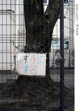 小学校の貼り紙 138773485