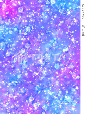 キラキラ輝く青と紫の宝石のような抽象背景素材 138773779