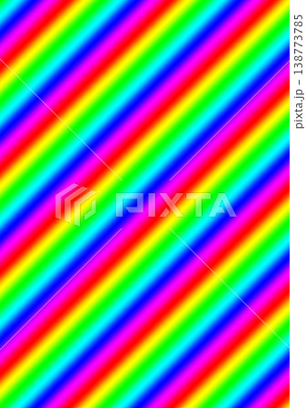 鮮やかな虹色の斜めストライプ 抽象背景グラデーション素材 138773785