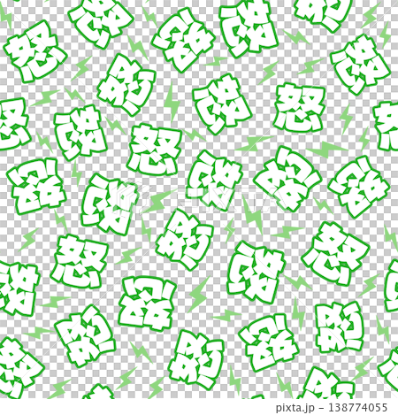 Green rage seamless pattern Green rage seamless pattern 138774055
